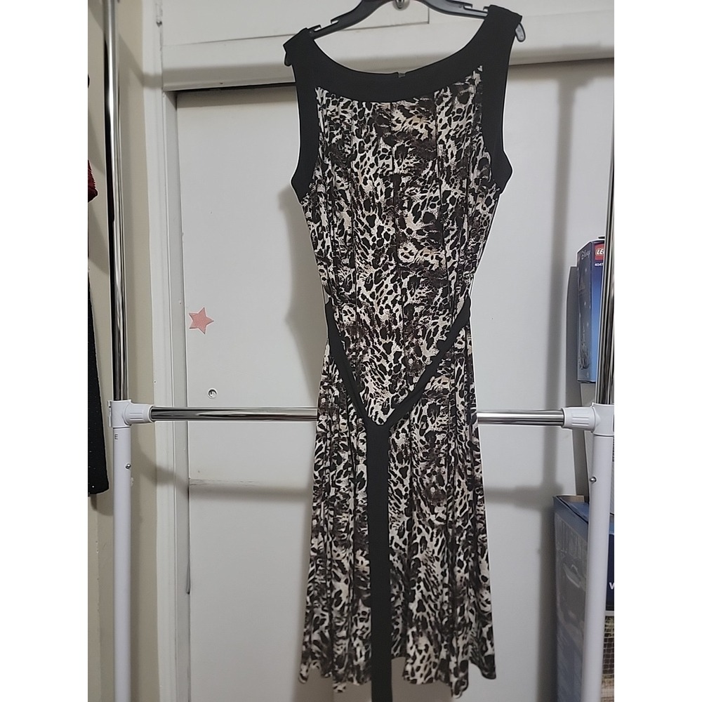 Glamour Collection Animal Print Leopard Dressy Dress Size 16‎